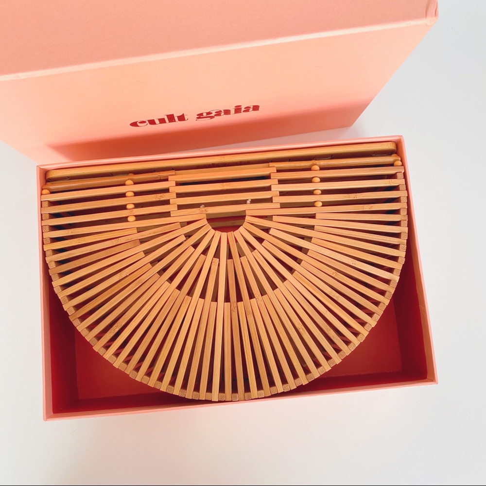 CULT GAIA Gaia’s Ark bamboo basket bag new in box